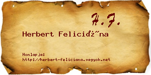 Herbert Feliciána névjegykártya
